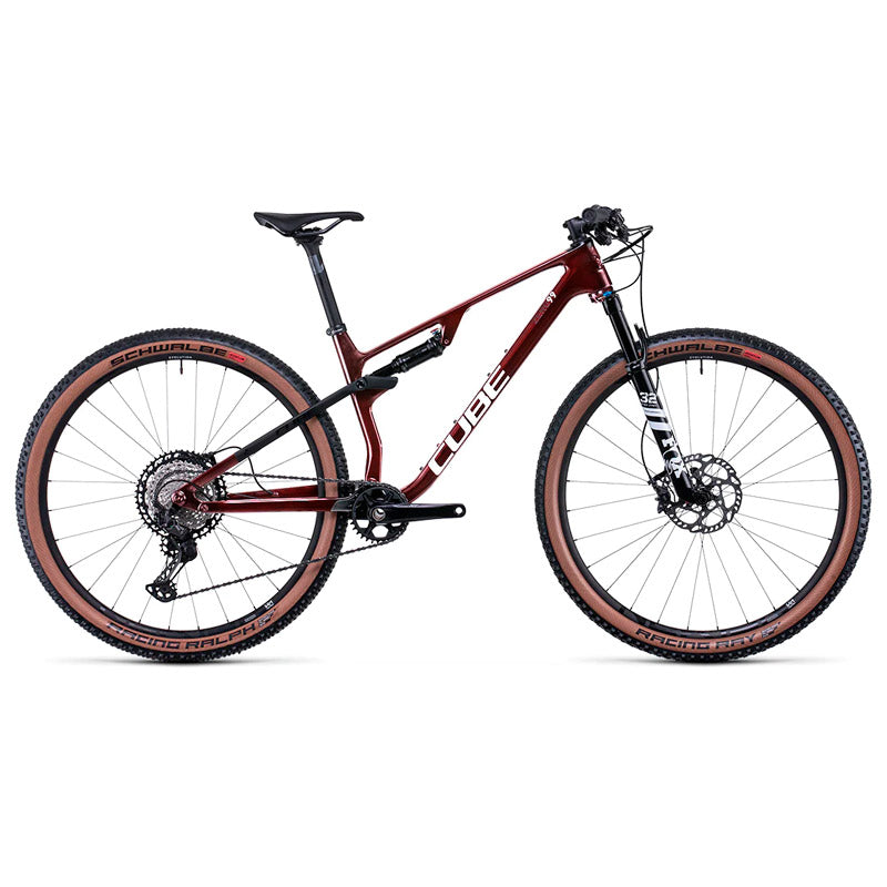 Bicicleta de montaña CUBE AMS ZERO99 C:68X Race Liquidred'n'Carbon 2022 / Fox 32 SC Float Performance 100 mm / Fox Float DPS Performance Elite Remote